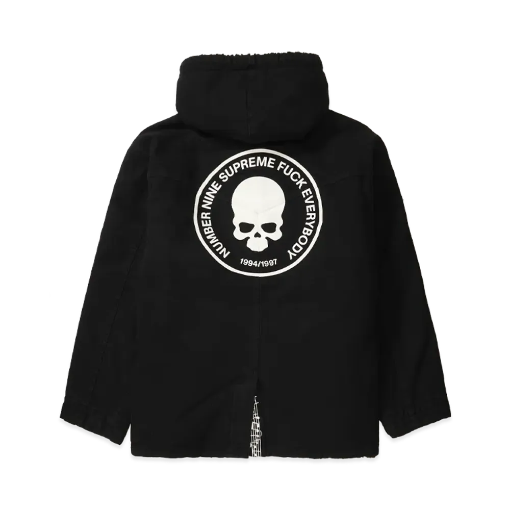 Supreme x Number (N)ine Faux Shearling Hooded Coat "Black"