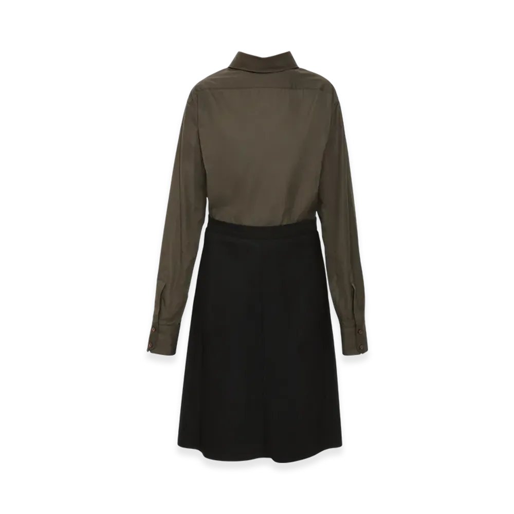 Maison Margiela Women's Reverse Shirt Dress "Brown/Black"