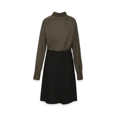 Maison Margiela Women's Reverse Shirt Dress "Brown/Black"