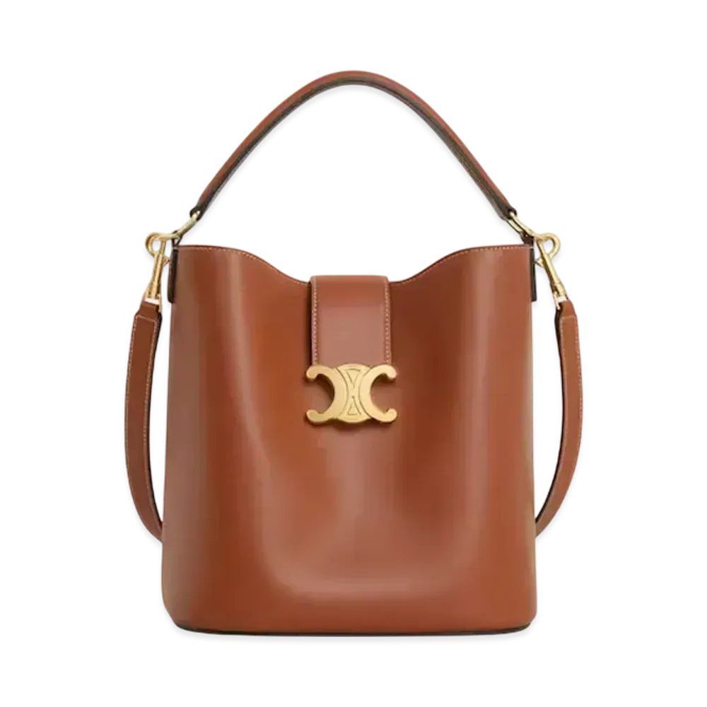 CELINE Medium Bucket Louise in Smooth Calfskin "Tan"