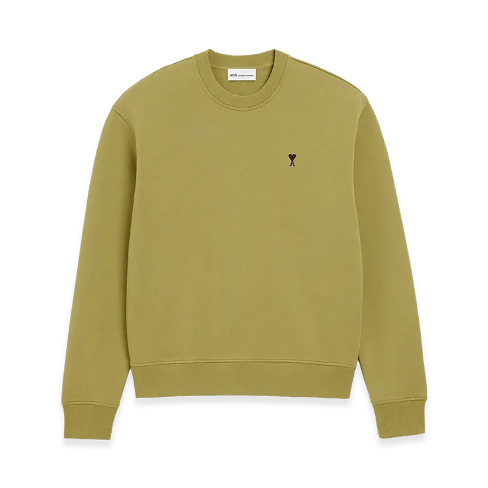 AMI PARIS Cotton Ami De Coeur Sweatshirt "Green"