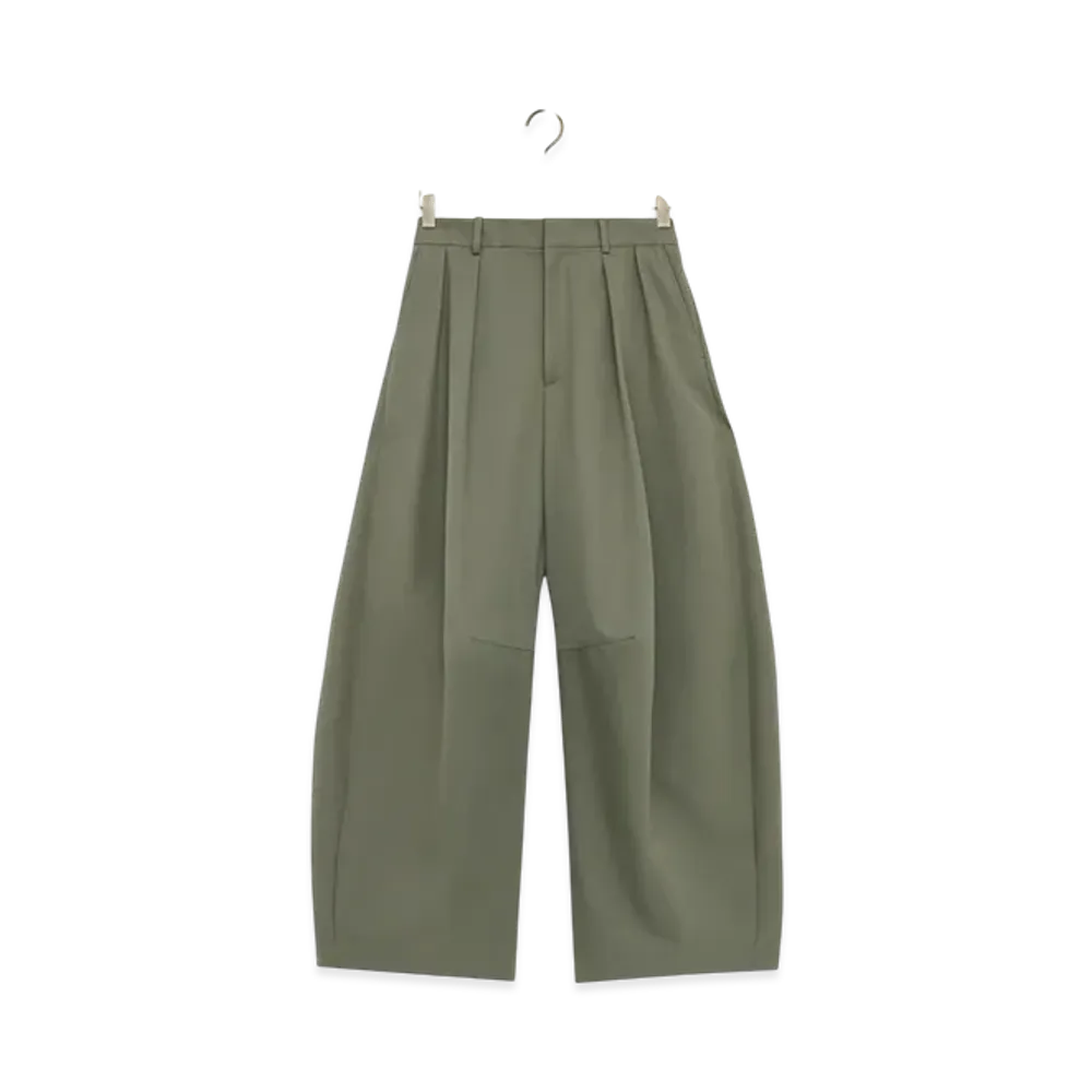 LOEWE Barrel Trousers "Khaki Green"
