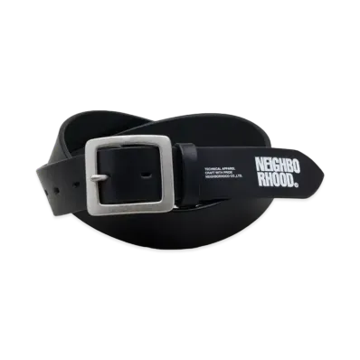 NEIGHBORHOOD Leather Wide Belt "Black"