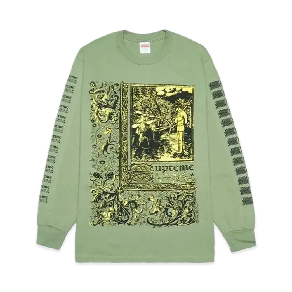 Supreme Saint Sebastian L/S Tee "Light Olive"