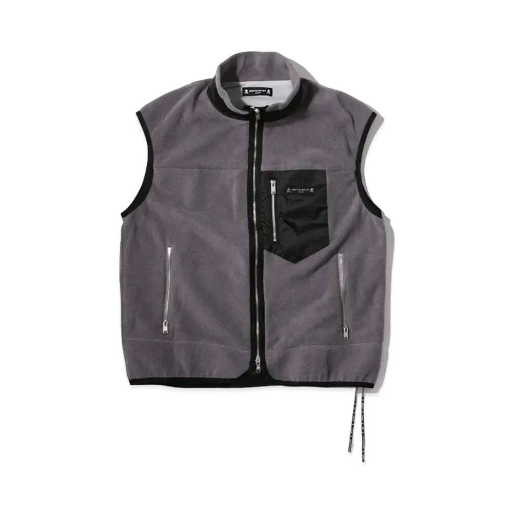 mastermind JAPAN Fleece Zip Vest "Gray"