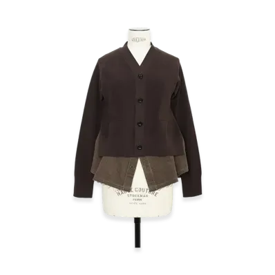 sacai Denim x Knit Cardigan "Brown"