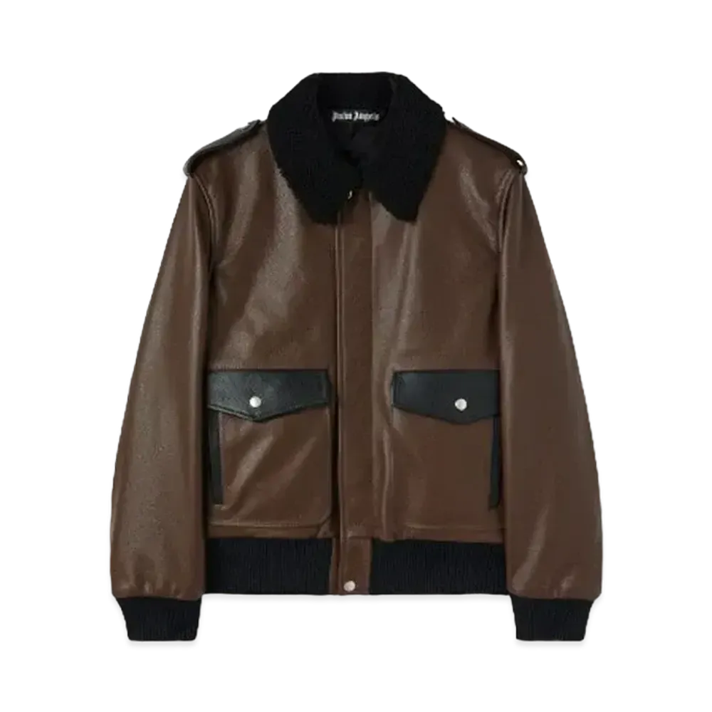 PALM ANGELS Racing Aviator Jacket "Brown"