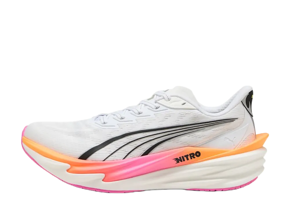 Puma Women's Deviate Nitro 4 "PUMA White/Poison Pink/Glowing Red"
