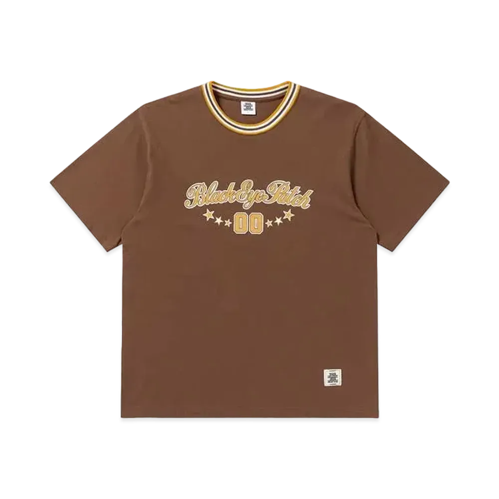 BlackEyePatch Sporty Script Logo Tee "Brown"