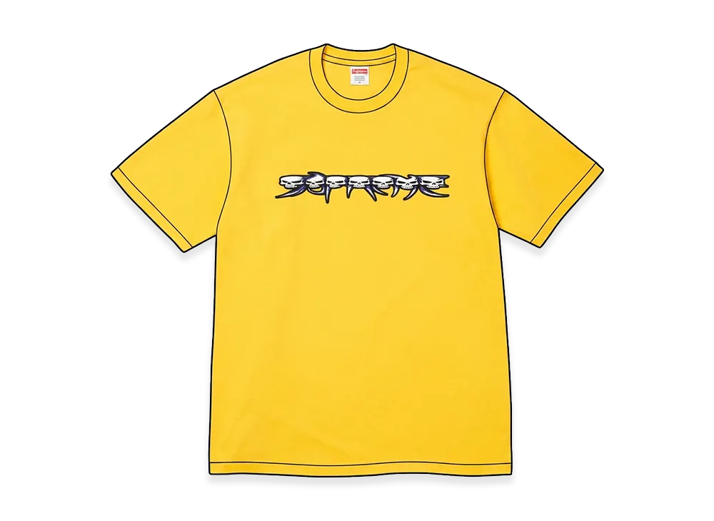 Supreme Skulls Spellout Tee "Yellow"