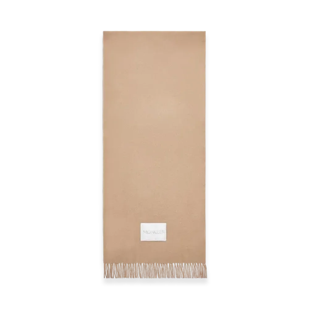 MONCLER Wool Felt Scarf "Beige"