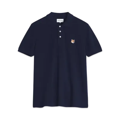 Maison Kitsune Fox Head Patch Regular Polo "Ink Blue"