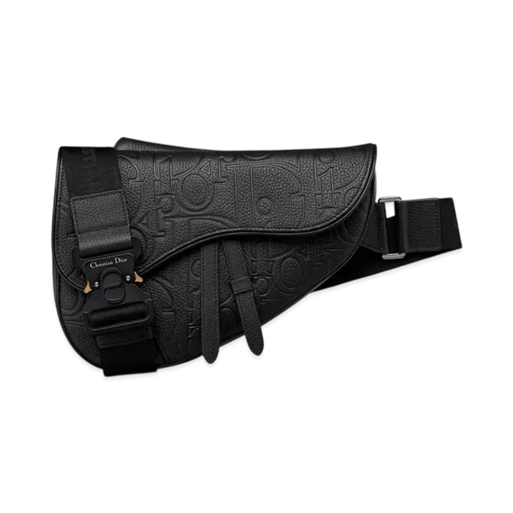Dior Saddle Bag Dior Gravity Leather and Grained Calfskin "Black"
