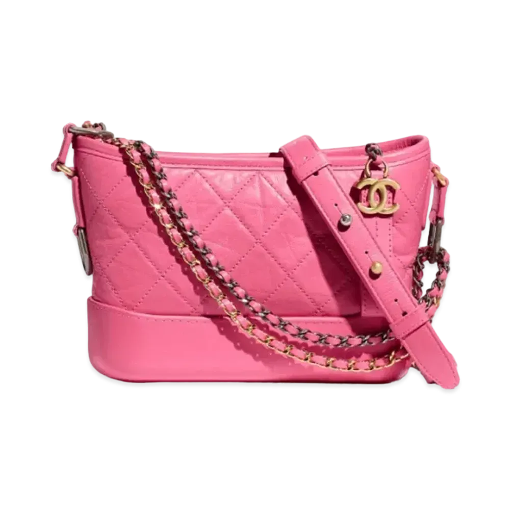 CHANEL Gabrielle De Chanel Small Hobo Bag Aged Calfskin & Calfskin "Pink"