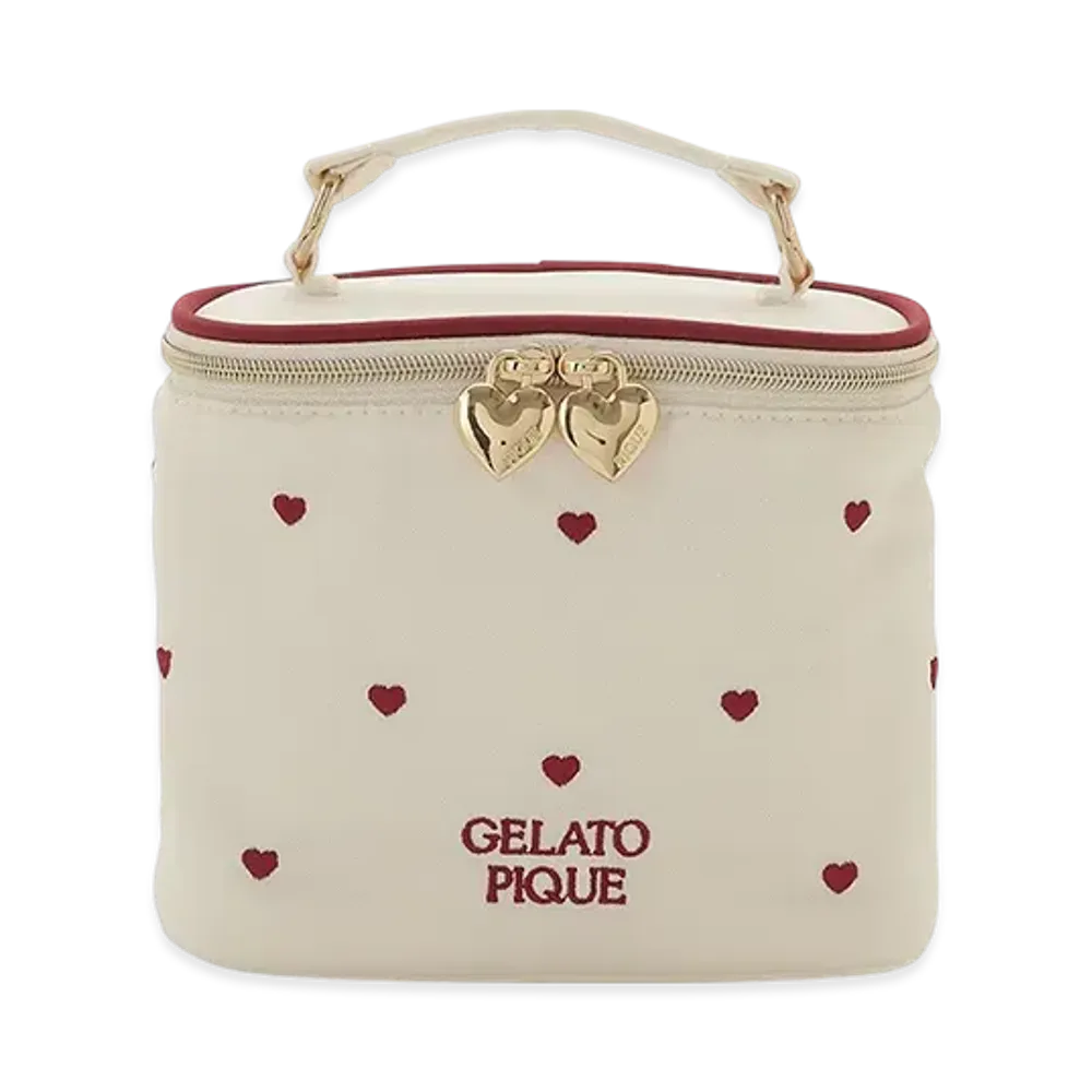 GELATO PIQUE Heart Tulle Vanity Pouch "Cream"