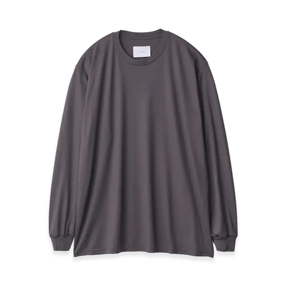ssstein Fine Wool Oversized Long Sleeve Tee "Charcoal"