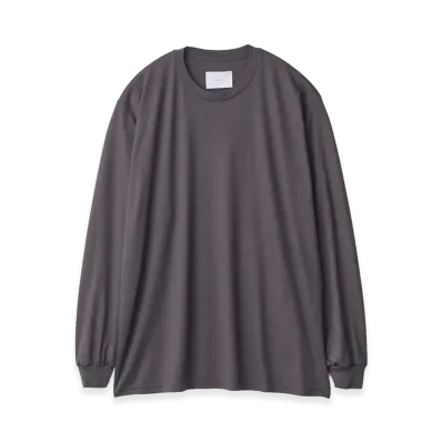 ssstein Fine Wool Oversized Long Sleeve Tee "Charcoal"