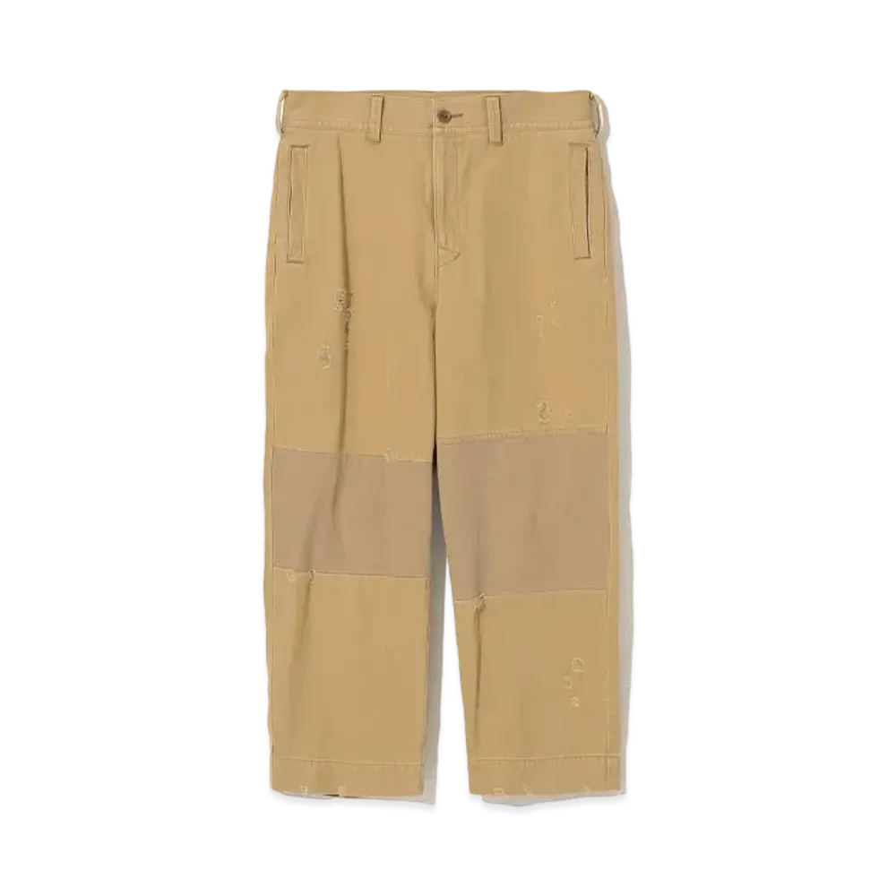 UNDERCOVER Cotton Twill Switching Pants "Beige"