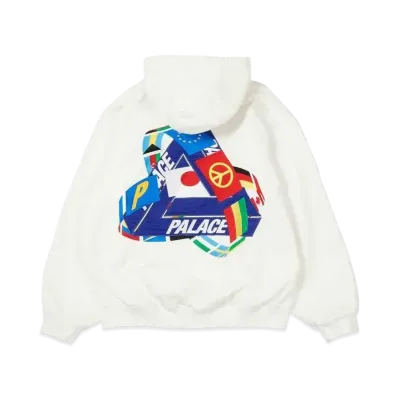 PALACE Tri-Flag Hooded Jacket "White"
