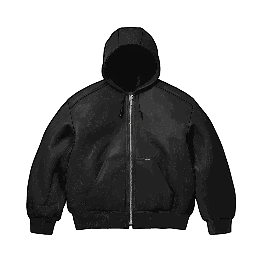 Supreme x Schott Shearling Hooded Work Jacket "Black"