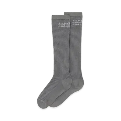 MM6 Maison Margiela Numeric Rib Socks "Grey"