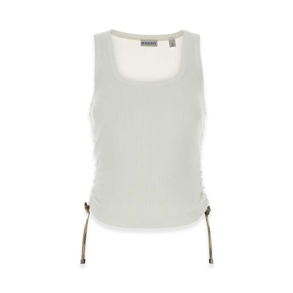Burberry Women's Stretch Cotton Tank Top "White"