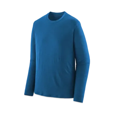 Patagonia Men's Longsleep Cap Cool Merino Shirt "Endless Blue"