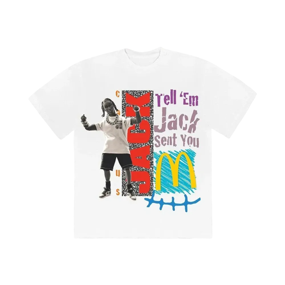 Travis Scott Cactus Jack x McDonald's Jack Smile T-Shirt "White"