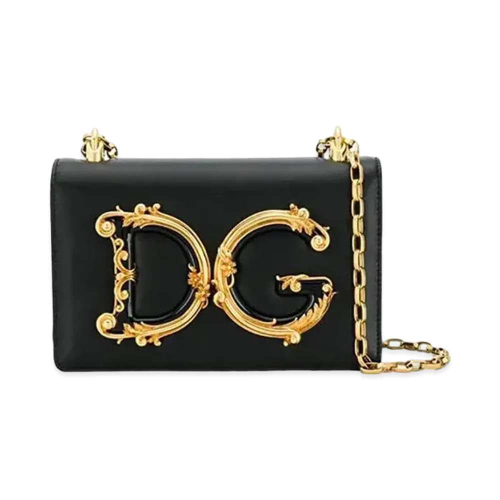 Dolce&Gabbana DG Girls Shoulder Bagnappa Leather "Black"