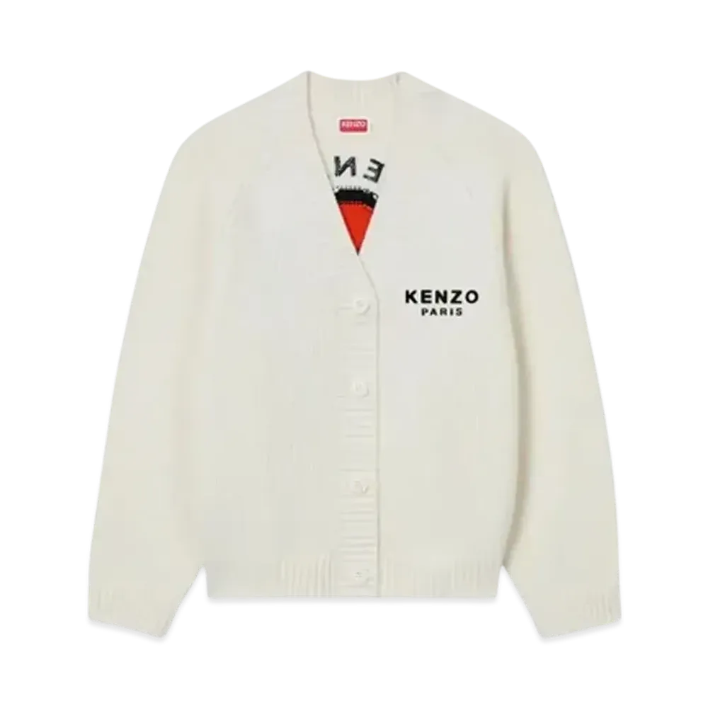 KENZO 'POP' Embroidery Cardigan "Off White"