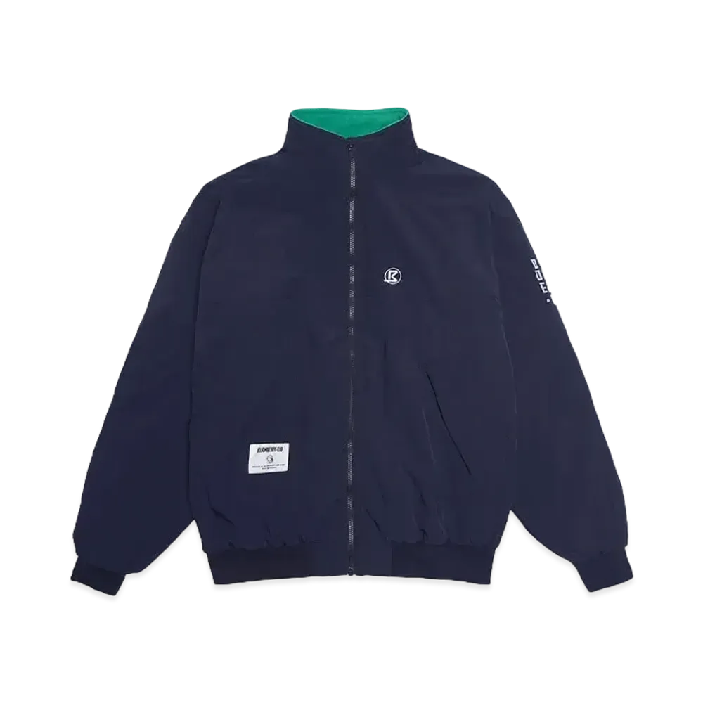 BILLIONAIRE BOYS CLUB EMBROIDERED LOGO FLEECE LINED NYLON JACKET "NAVY"