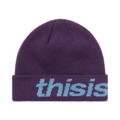 thisisneverthat HSP-Logo Big Cuff Beanie "Purple"