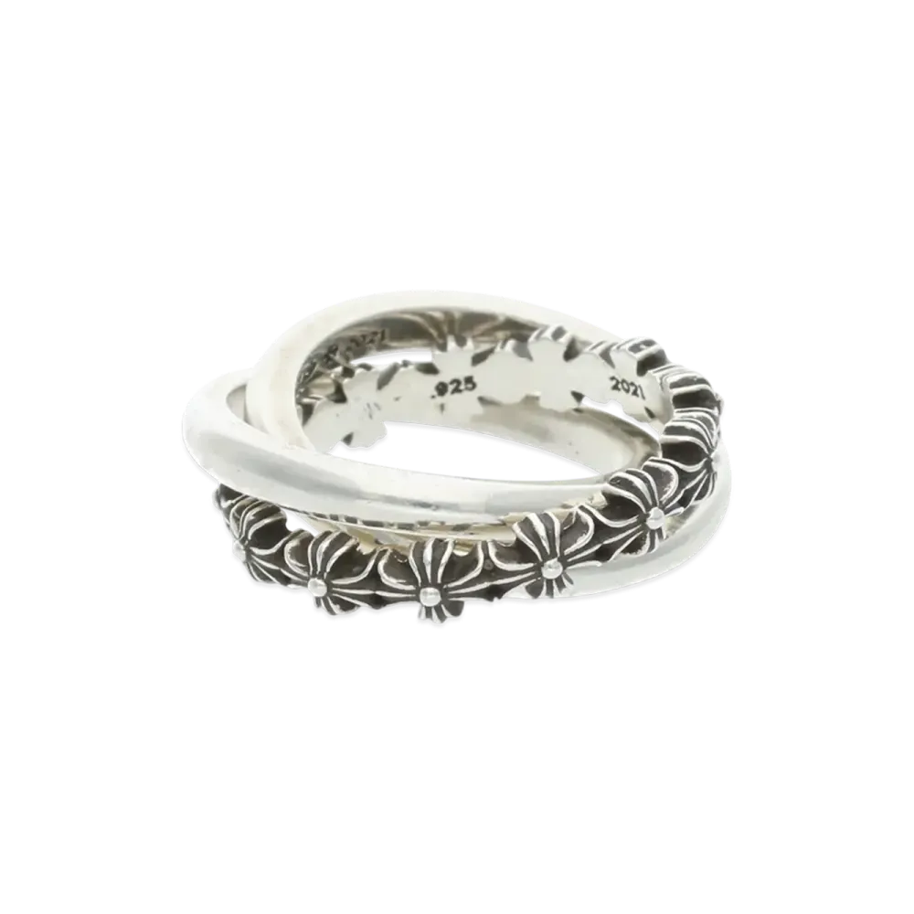 Chrome Hearts Tiny E CH Plus Trpl Band Ring "Silver"