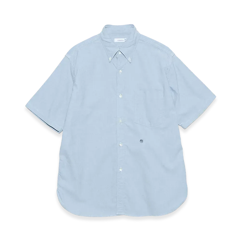 nanamica Button Down Wind S/S Shirt "GrayishNavy"