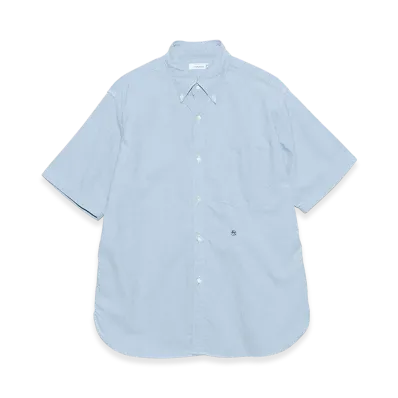 nanamica Button Down Wind S/S Shirt "GrayishNavy"