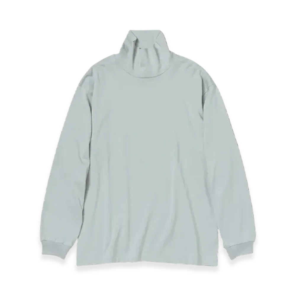 AURALEE Luster Plaiting Hi Neck L/S T-Shirt "Light Blue"