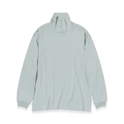 AURALEE Luster Plaiting Hi Neck L/S T-Shirt "Light Blue"