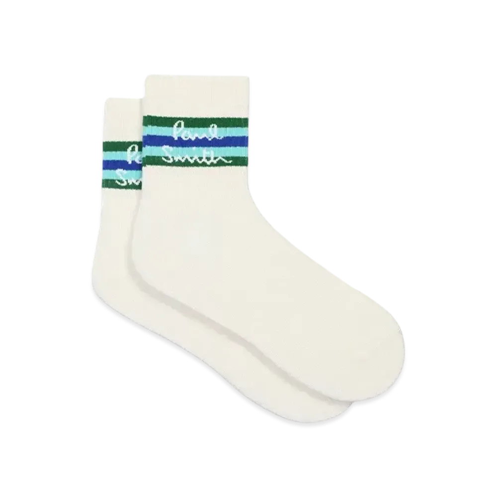 Paul Smith Logo Pop Color Socks "WhiteC"