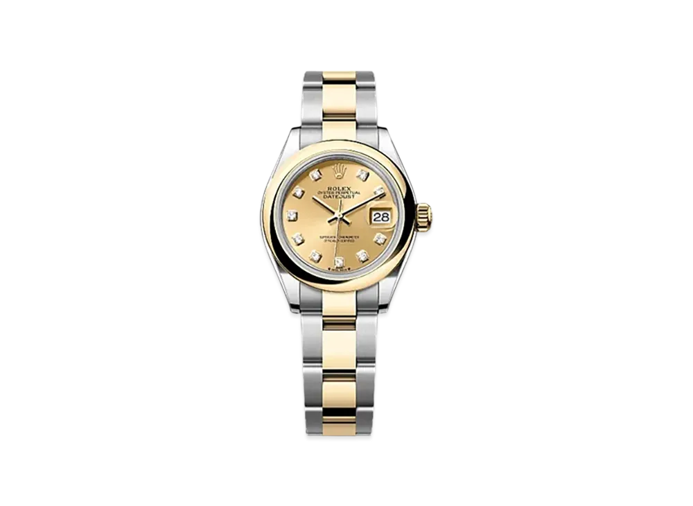 ROLEX Lady-Datejust 28mm Oystersteel & Yellow Gold 279163 "Champagne-colour"