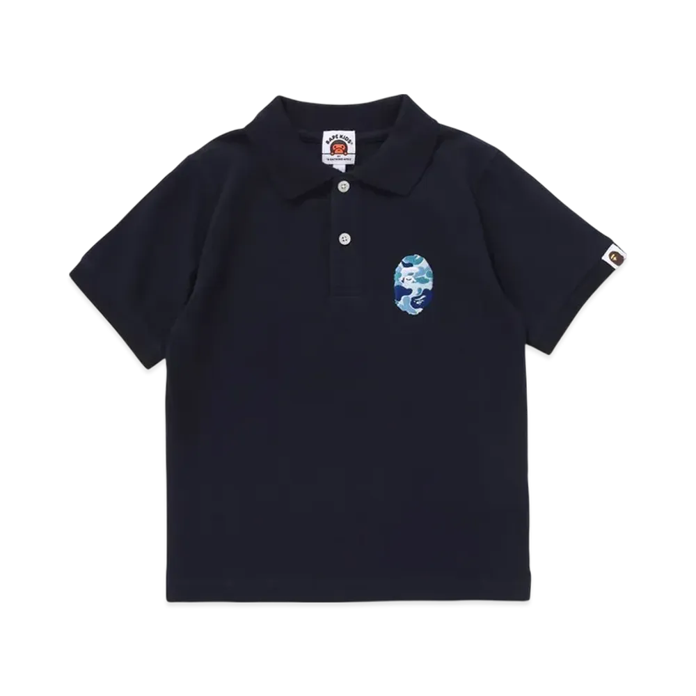 A BATHING APE One Point Polo Shirt "Navy"