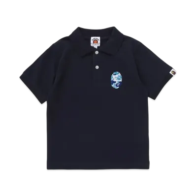 A BATHING APE One Point Polo Shirt "Navy"