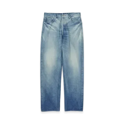 AURALEE Selvedge Faded Heavy Denim Wide Pants "Faded Indigo"