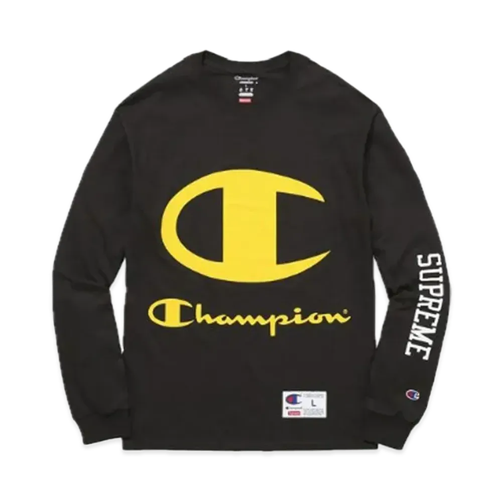 Supreme x Champion L/S Tee "Black"