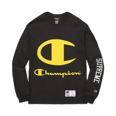 Supreme x Champion L/S Tee "Black"
