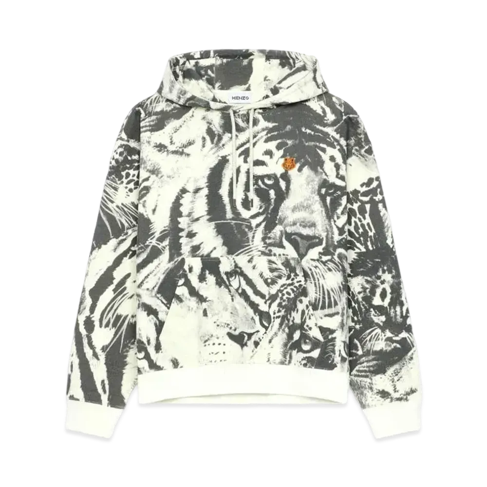 KENZO Hooded OverSized SweatShirt 'Wildtigers' "Vanilla"