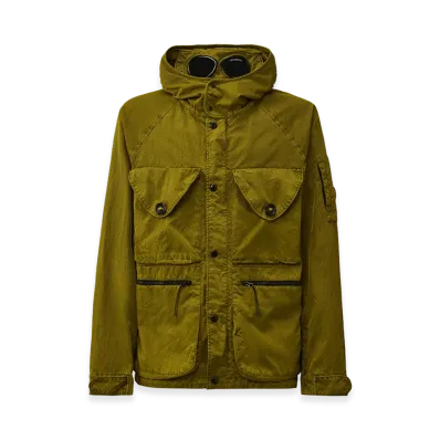 C.P. Company Panama-R Mixed Goggle Jacket "Antique MossYellow"