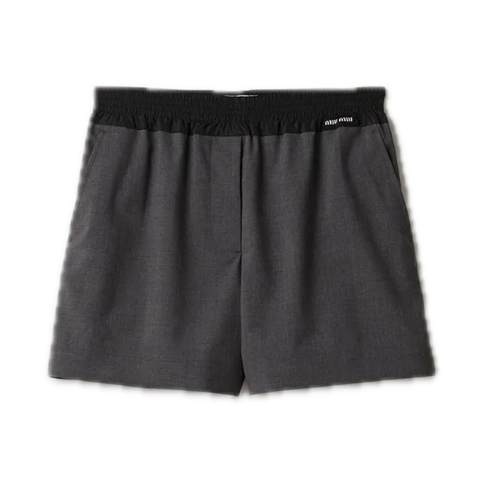 MIU MIU Wool Shorts "Gray"