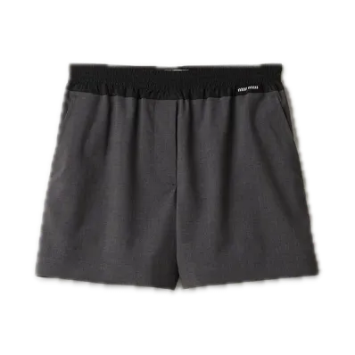 MIU MIU Wool Shorts "Gray"