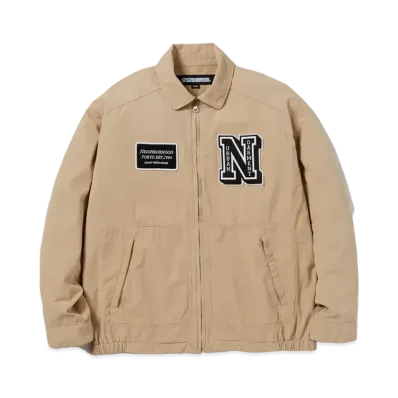 NEIGHBORHOOD Washed Zip Work Jacket "Beige"