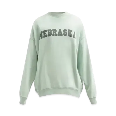 RAF SIMONS Archive Redux AW02 Nebraska-Print Cotton Jersey Sweatshirt "Green"